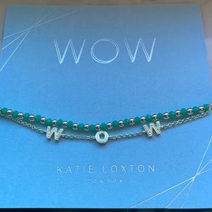 Katie Laxon WOW bracelet in Silvertone/Green